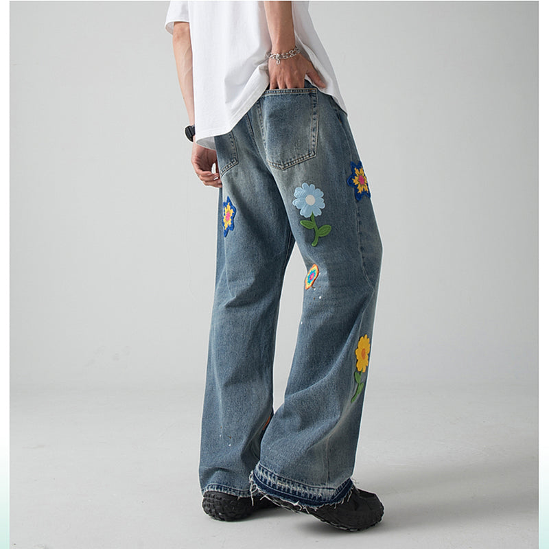 [HANMOYAN Series] ★Denim pants★ Pants Bottoms Butterfly Unique Women's Cute Easy to match