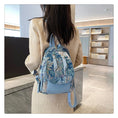 Load image into Gallery viewer, [NANA Series]★Bag★ 3color Rucksack Rucksack Floral Pattern Cute Blue Black Brown
