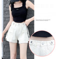 Load image into Gallery viewer, [Flower Series] ★Shorts★ Shorts Pants Denim 2color Easy to match Summer SML Blue Black
