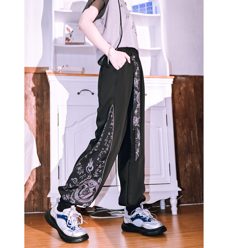 [Kogaisha---Purification Series] ★Chinese-style trousers★ Bottoms, trousers, casual pants, sports style, black