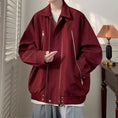 Load image into Gallery viewer, [PPG series]★Jacket★ 3color outerwear unisex men's simple black wine red apricot
