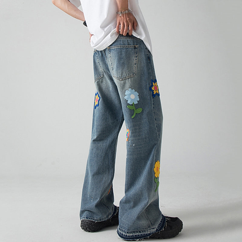 [HANMOYAN Series] ★Denim pants★ Pants Bottoms Butterfly Unique Women's Cute Easy to match