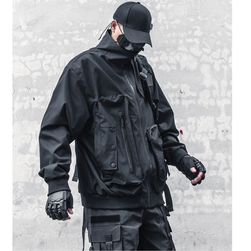 [WL Series]★Jacket★ Outerwear Unisex Men's Casual Unique Design Black Cool