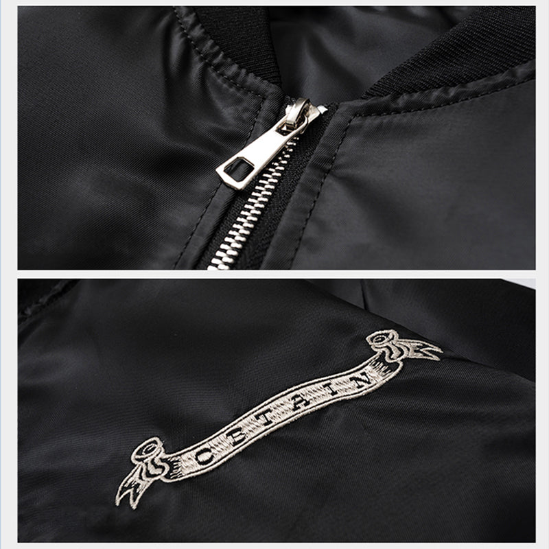 [YZHT Series]★China style outerwear★Jacket Embroidery Dragon Dragon Crest Unisex Men's Black Black