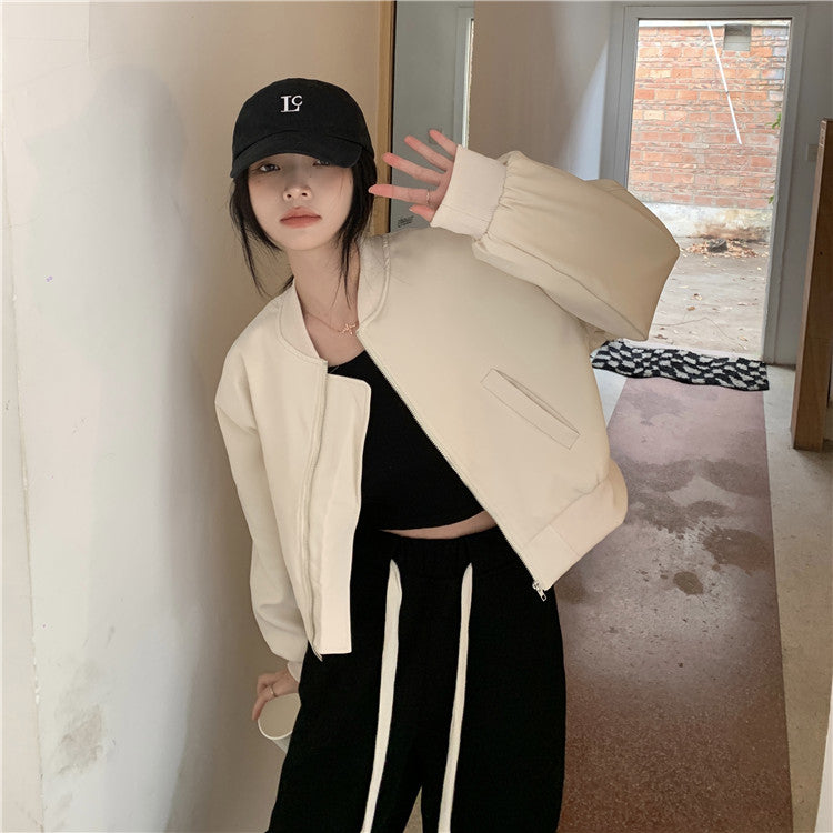 [KEKELI Series]★Outerwear★ 2color Jacket Stadium Jumper Women's Simple Casual Easy to Match