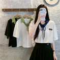 Gallery viewerに画像を読み込む, 【HFMYシリーズ】★POLOシャツ★ 3color トップス 半袖 配色 夏服 レディース カジュアル 可愛い
