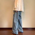 Load image into Gallery viewer, [Takashi Series]★Pants★ 2color Denim Pants Bottoms Unisex Men's Alphabet Black Blue
