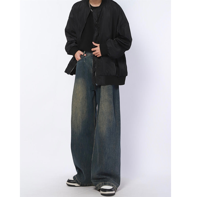 [BIGEMAN Series] ★Denim pants★ 2 colors Bottoms Unisex Men's Casual Simple Easy to match