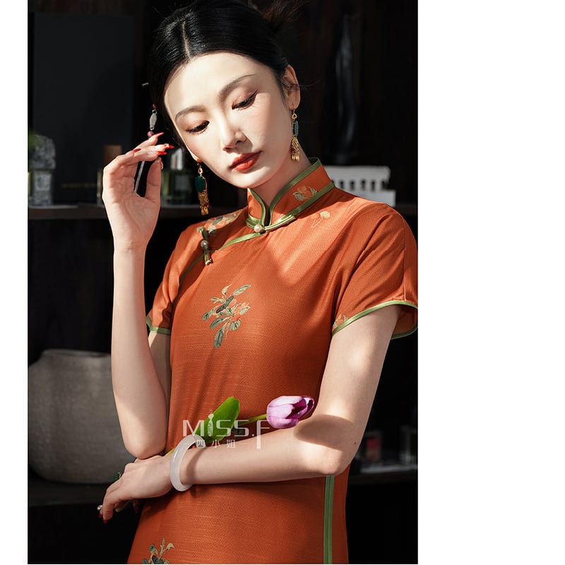 [MISS.F Series]★Cheongsam dress★ Improve your temperament Chinese style dress for ladies, parties, weddings