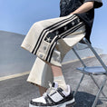 Load image into Gallery viewer, [LGH Series] ★Casual pants★ 2 colors, 7/8 length, shorts, short pants, trousers, bottoms, unisex, men's, large size, vertical stripes, star pattern
