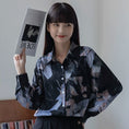 Load image into Gallery viewer, [YOUZI Series] ★Shirt★ Tops Long Sleeve Shirt Floral Shirt Women's Chiffon Print Retro
