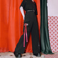 Load image into Gallery viewer, [Kokaisha Series] ★China style pants★ Chiffon gaucho pants Spring/Summer Loose Black Black SML XL
