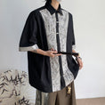 Load image into Gallery viewer, [ZHUIYI Series]★Chinese style tops★ 3color shirt, short sleeve, unisex, men's, bamboo pattern, Chinese clothing, unique
