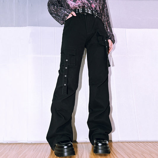 [Kokaisha---Butterfly Gin Series] Chinese-style trousers, bottoms, gaucho pants, original, slimming, switching, floral pattern