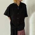 Load image into Gallery viewer, [Sameuoo Series] ★Chinese-style top★ Shirt, short sleeves, stylish design, black, casual, easy to match
