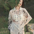 Load image into Gallery viewer, [Daiseiryuu 4 Series] ★Chinese-style tops★ Outerwear, shirts, long-sleeved shirts, sun protection, Chinese clothing, gray
