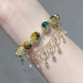 Load image into Gallery viewer, [GULIYA Series]★China Style Bracelet★ Bracelet Accessory Women's Bamboo Fringe Flower Improves Temperament Green
