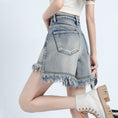 Load image into Gallery viewer, [Flower Series] ★Shorts★ Shorts Pants Denim 2color Easy to match Summer SML Blue Black
