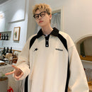 [NANSHI Series]★POLO Shirt★ 3color Tops Long Sleeve Color Scheme Unisex Men's Black Beige Red