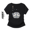 [ANNX Series]★China Style T-shirt★ 2color Tops Women's Chinese Clothing Improves Temperament Embroidery Chinese Button