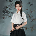 Load image into Gallery viewer, [Daiseiryuu 4 Series] ★Chinese-style tops★ Outerwear, shirts, long-sleeved shirts, sun protection, Chinese clothing, gray
