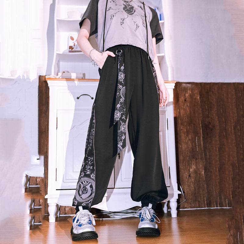 [Kogaisha---Purification Series] ★Chinese-style trousers★ Bottoms, trousers, casual pants, sports style, black