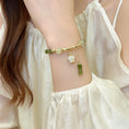 Load image into Gallery viewer, [GULIYA Series]★China Style Bracelet★ Bracelet Accessory Women's Bamboo Fringe Flower Improves Temperament Green
