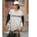 [NANSHI Series] ★Tops★ 2color sweatshirt, long sleeve, unisex, men's color scheme, casual, easy to match