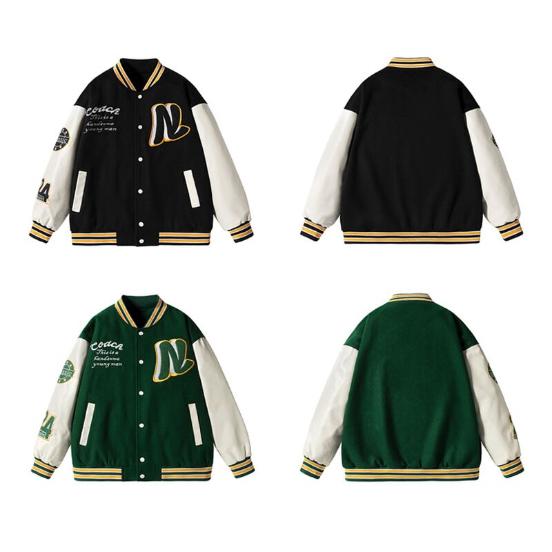 [CHENSHI Series]★Stadium Jacket★ 3color Outer Jacket Unisex Men's Black Green Coffee Color