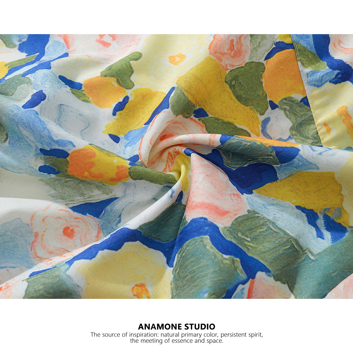 [ANAMONE STUDIO Series] ★Floral shirt★ Tops Short sleeve shirt SML Short length Print Improves your temperament Cute