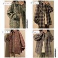 Load image into Gallery viewer, [SENSU Series]★Shirt★ 4color Tops Unisex Men's Large Size Plaid Pattern Green Black Red Blue
