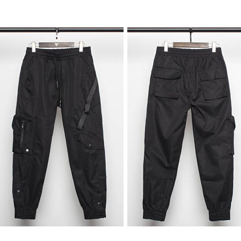 [WL Series]★Casual Pants★ Trousers Bottoms Cool Black Easy to match Harajuku style