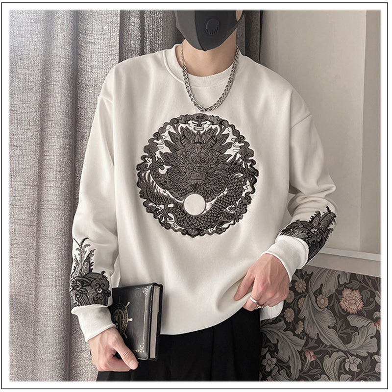 [GLYF Series] ★China style tops★ 2color embroidery sweatshirt unisex men's unique cool