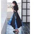 Load image into Gallery viewer, [YANYAN series] ★Chinese style dress★ Switching, fake layered, Chinese buttons, black
