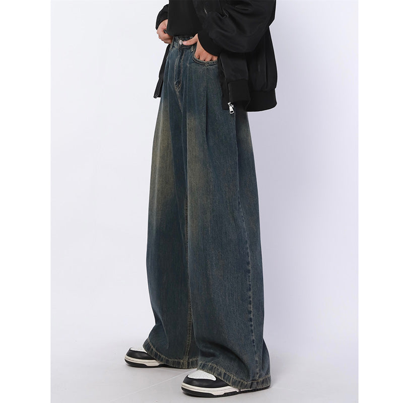 [BIGEMAN Series] ★Denim pants★ 2 colors Bottoms Unisex Men's Casual Simple Easy to match