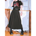 Load image into Gallery viewer, [Kokaisha Series] ★China style pants★ Chiffon gaucho pants Spring/Summer Loose Black Black SML XL
