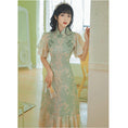 Load image into Gallery viewer, [HONGSHE Series] ★Chinese Dress★ Lace Chinese-style dress, switching, slimming, party
