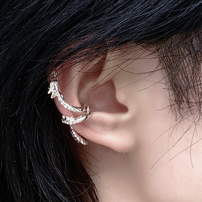 [SUZEE Series] Earrings, ear cuffs, accessories for women, butterfly, cute, fringe, long length