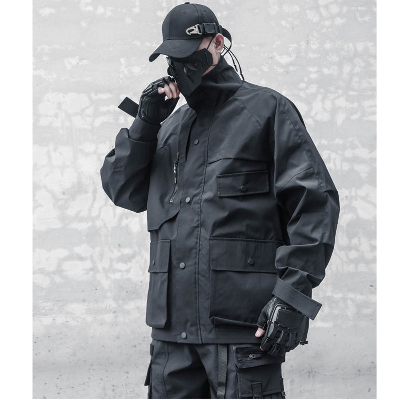 [WL Series]★Jacket★ Outerwear Unisex Men's Casual Unique Black Harajuku Style