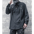 Load image into Gallery viewer, [WL Series]★Shirt★ Tops, long sleeve shirt, unisex, men's, black, Harajuku style, cool
