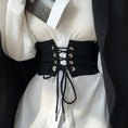 Load image into Gallery viewer, [SONGCHENG Series] ★Belt★ Obi, accessories, small items, easy to match, black, elastic
