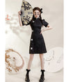 Load image into Gallery viewer, [HANYUNSHI Series]★Cheongsam dress★ Chinese style dress, short sleeves, short length, cute, butterfly
