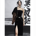 Load image into Gallery viewer, ✿New item! [Daiseiryusu Series] ★China style outerwear★ Tops Black, black, short length, easy to match
