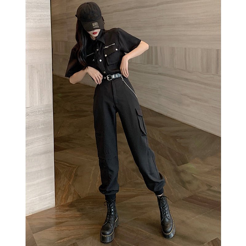 [XRSM Series]★Setup Single Order★ Shirt or Pants Casual Cool Black Black