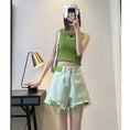 Load image into Gallery viewer, [Flower Series] ★Shorts★ Shorts Pants Denim 2color Easy to match Summer SML Blue Black
