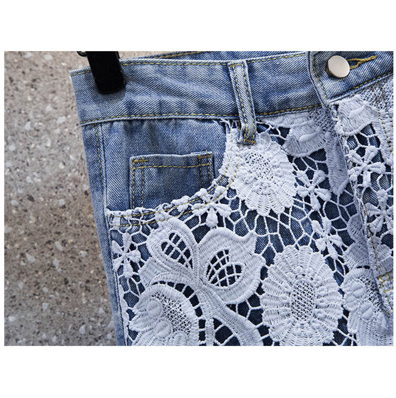 [HANMOYAN Series] ★Denim pants★ Pants Bottoms Butterfly Unique Women's Cute Easy to match