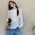 Load image into Gallery viewer, [YIHAO Series]★Shirt★ Tops Long Sleeve Shirt Women's Simple Stand Neck Retro Easy to Match
