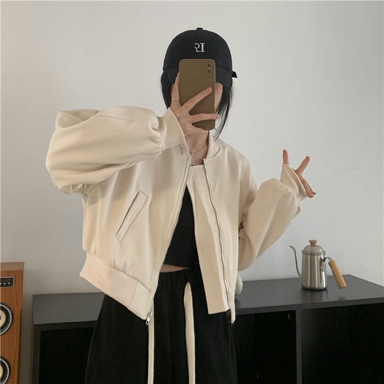 [KEKELI Series]★Outerwear★ 2color Jacket Stadium Jumper Women's Simple Casual Easy to Match