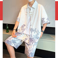 Load image into Gallery viewer, [WUSHE Series] ★Chinese style set up★ 3 colors Shirt + shorts Unisex Men's Large size Cool
