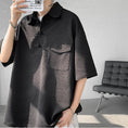 Load image into Gallery viewer, [BIGEMAN Series] ★China style tops★ 2color shirt, bamboo pattern, bamboo, short sleeves, unisex, men's, large size, black white
